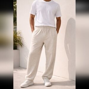 NWT Vince Lounge Sweatpants XXL Oatmeal Beige Cotton Blend Relaxed Fit $225 Msrp